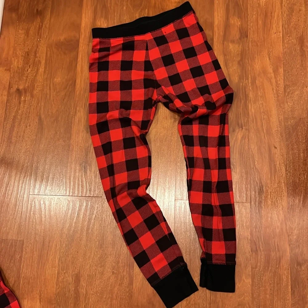 Gap Buffalo Plaid Holiday Pajama Long Sleeve Shirt and Pants Bundle Set